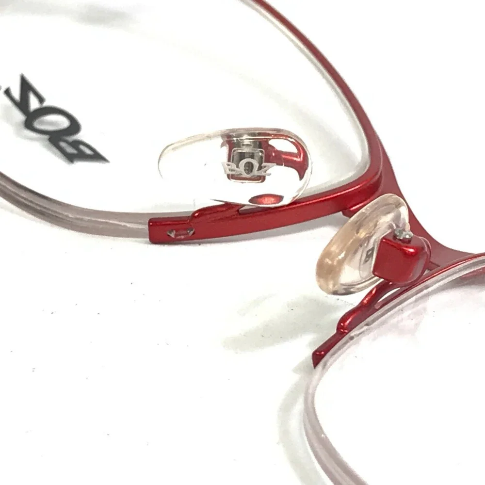 BOZ Eyeglasses Frames ZOO 3035 Red Demi Caramel Blue Half Rim 53-17-135